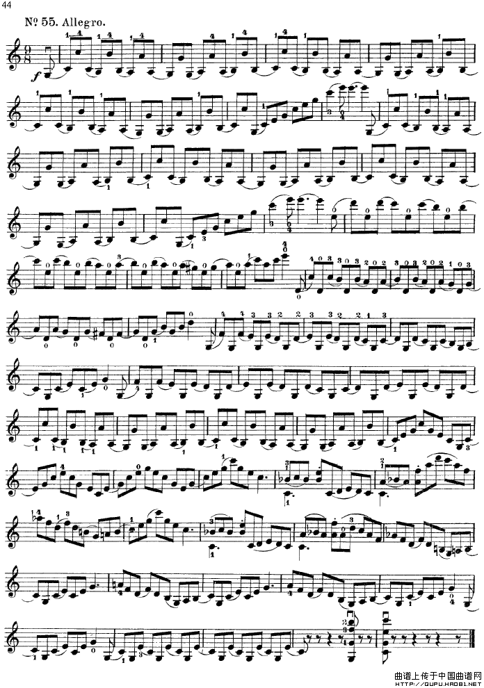 沃尔法特60首练习曲 Op.45（第41-49页）小提琴谱