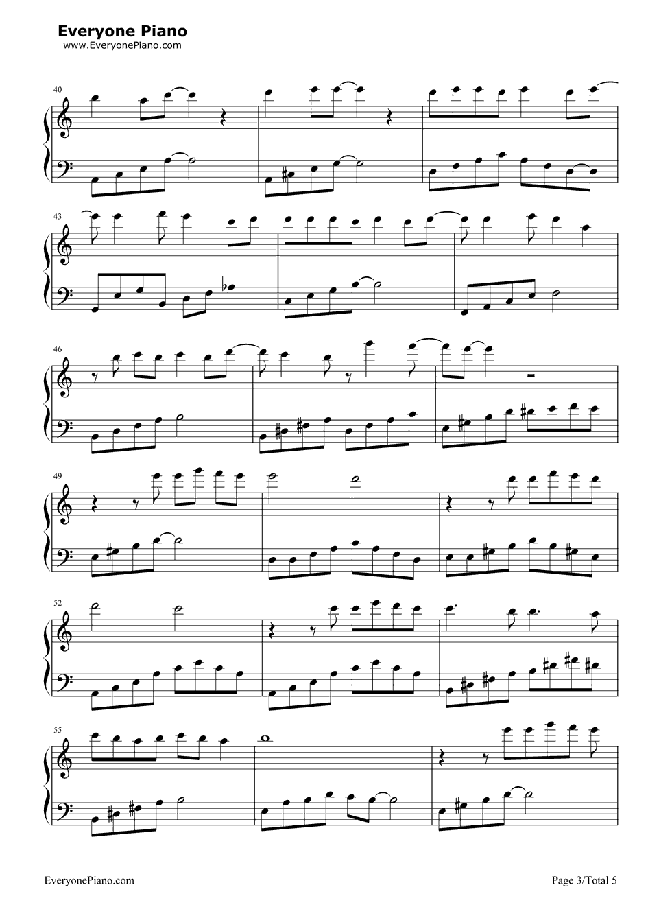 《迷迭香》（周杰伦演唱） 钢琴谱第4张