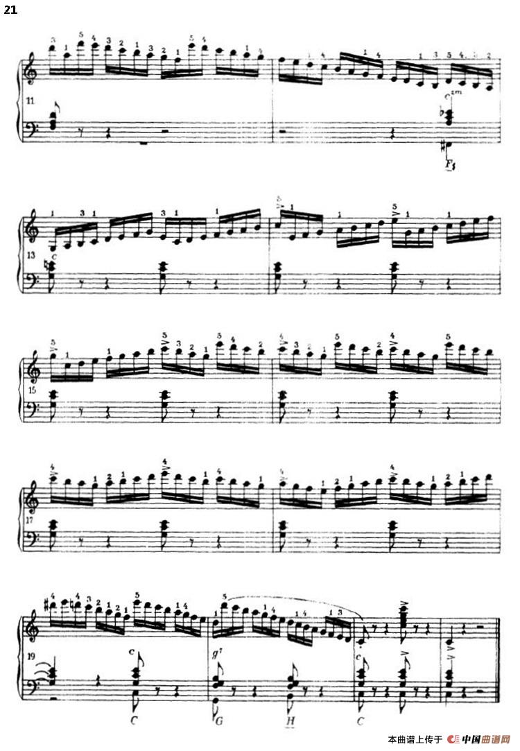 《车尔尼手风琴练习曲集》第Ⅲ册（P1—25）
