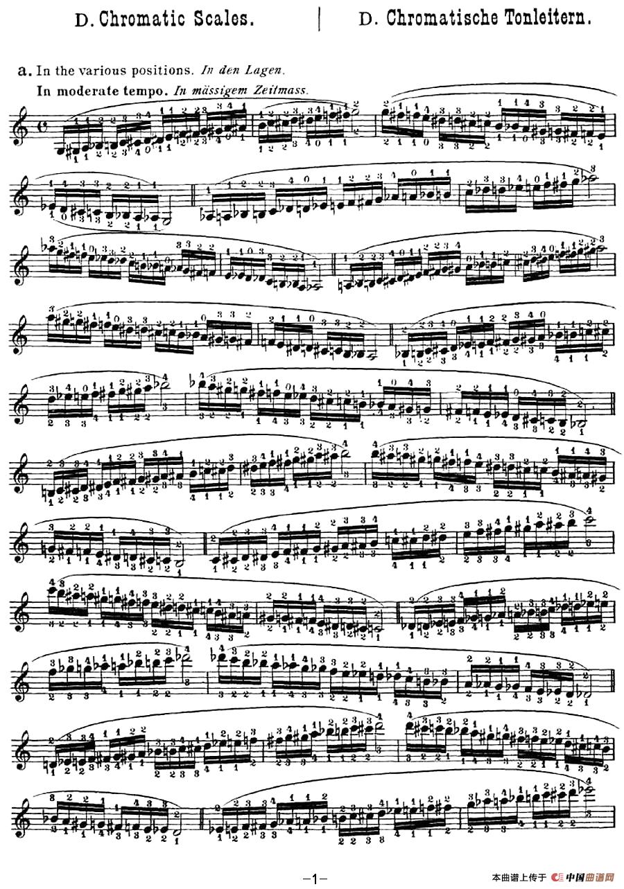 小提琴音阶练习·作品32（Scale Studie-D）