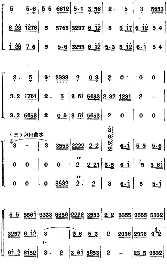 江南丝竹乐曲：春江花月夜_笛箫乐谱