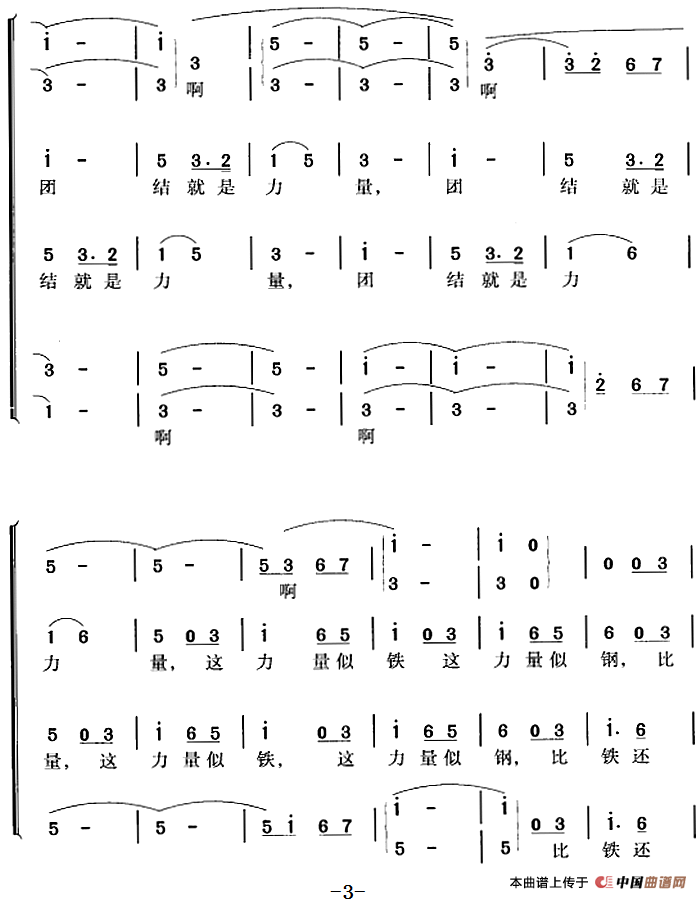 团结就是力量（冯晓阳编合唱版）
