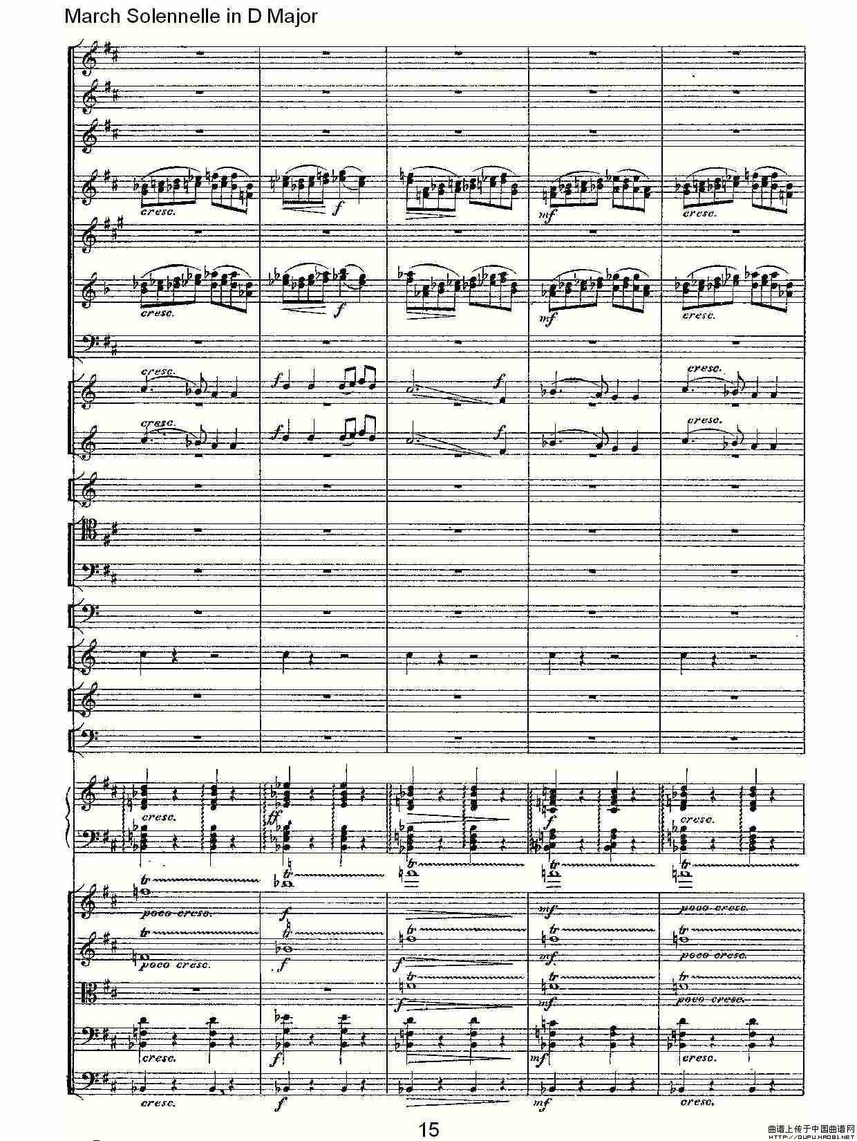 March Solennelle in D Major    D大调军管乐