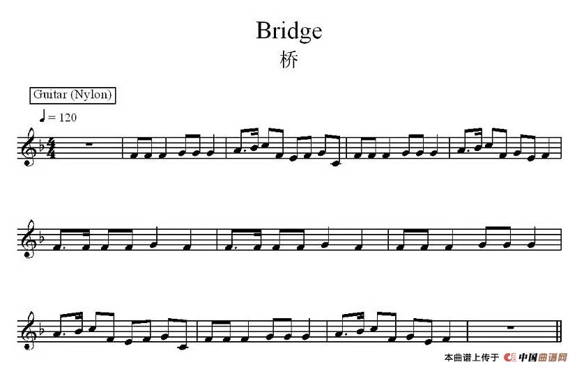 桥电子琴谱