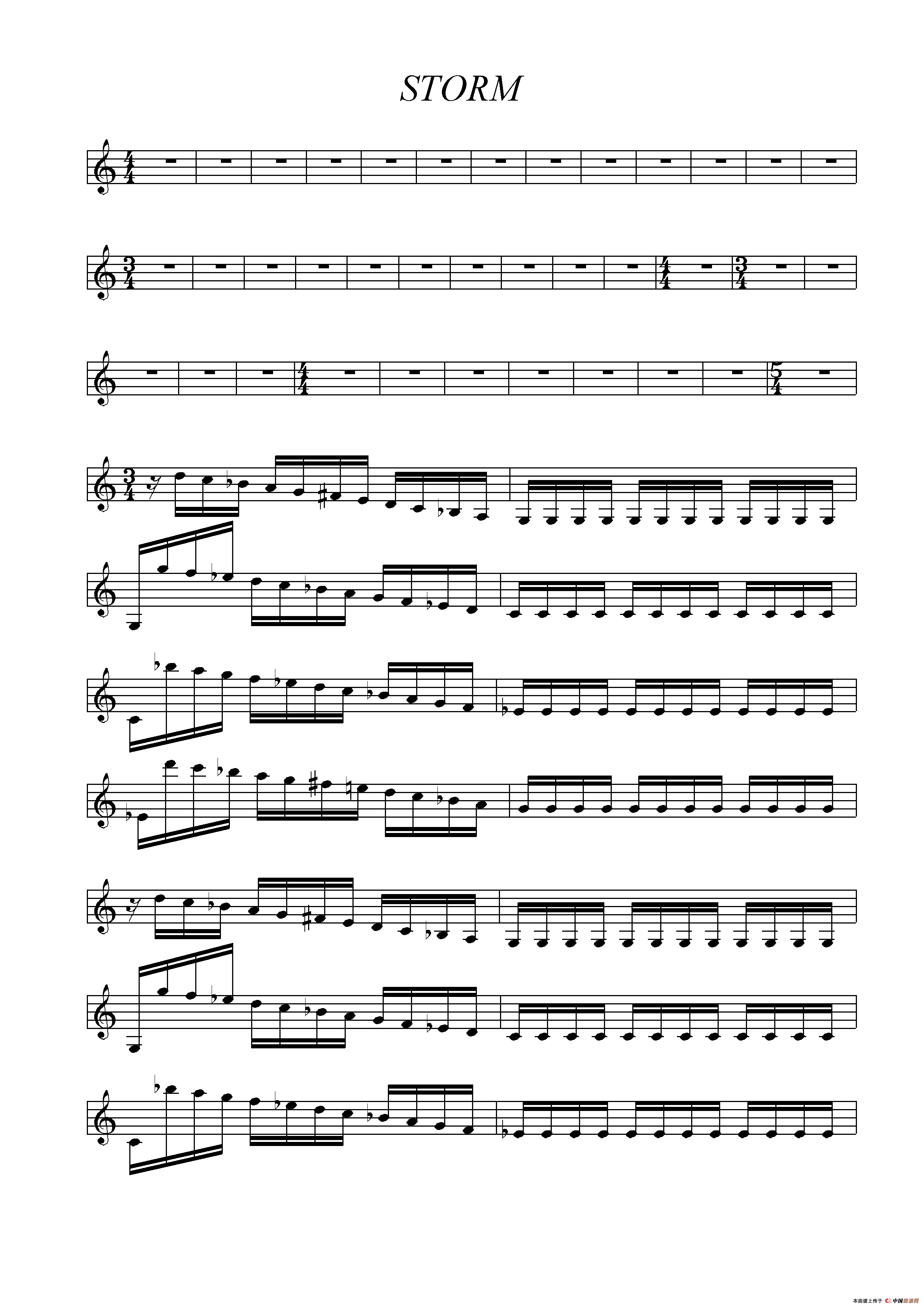 STORM（小提琴谱）