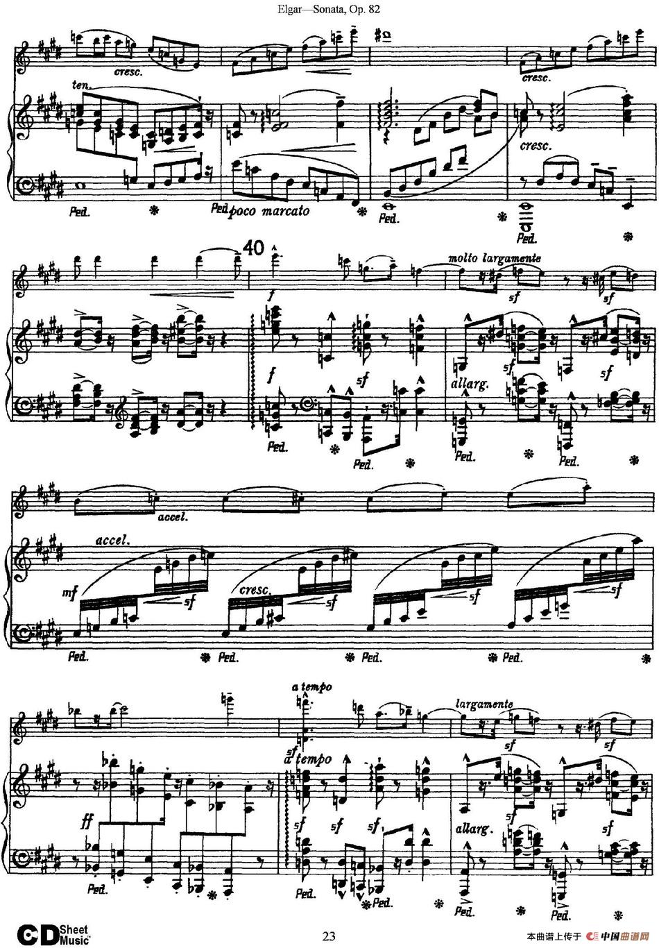 Violin Sonata Op.82（小提琴+钢琴伴奏）