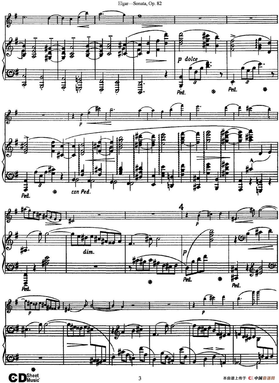 Violin Sonata Op.82（小提琴+钢琴伴奏）