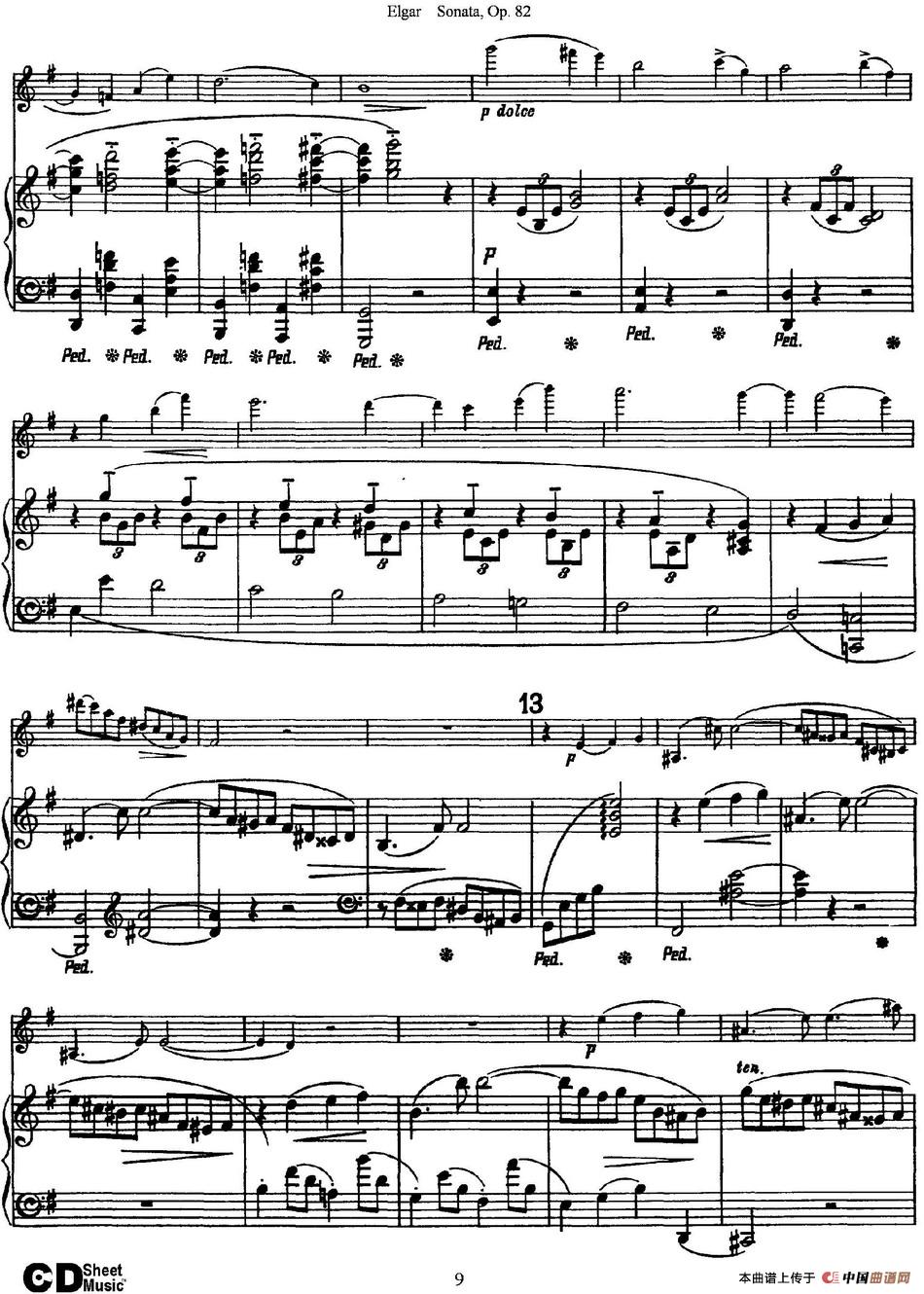 Violin Sonata Op.82（小提琴+钢琴伴奏）