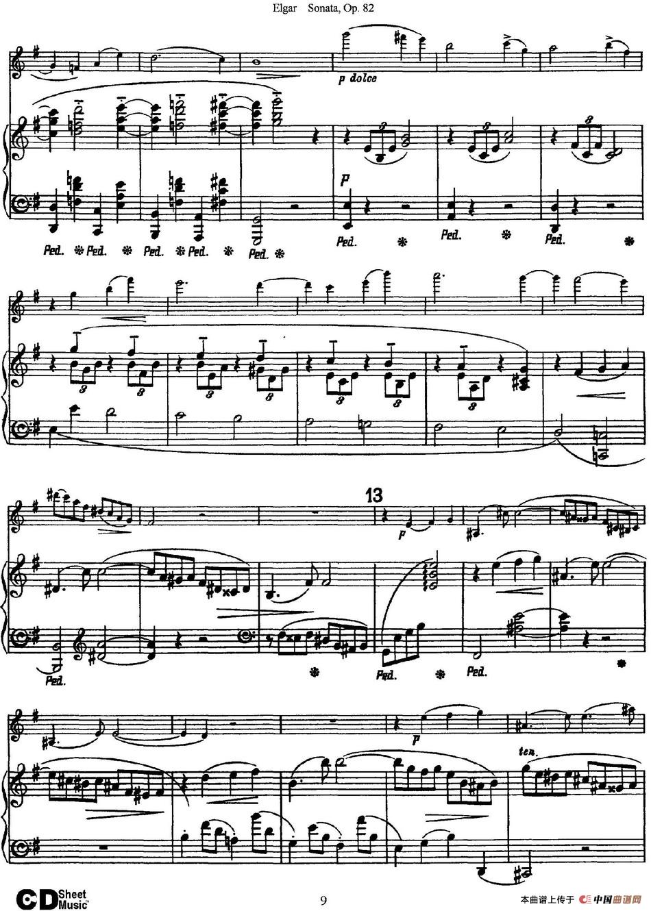 Violin Sonata Op.82（小提琴+钢琴伴奏）