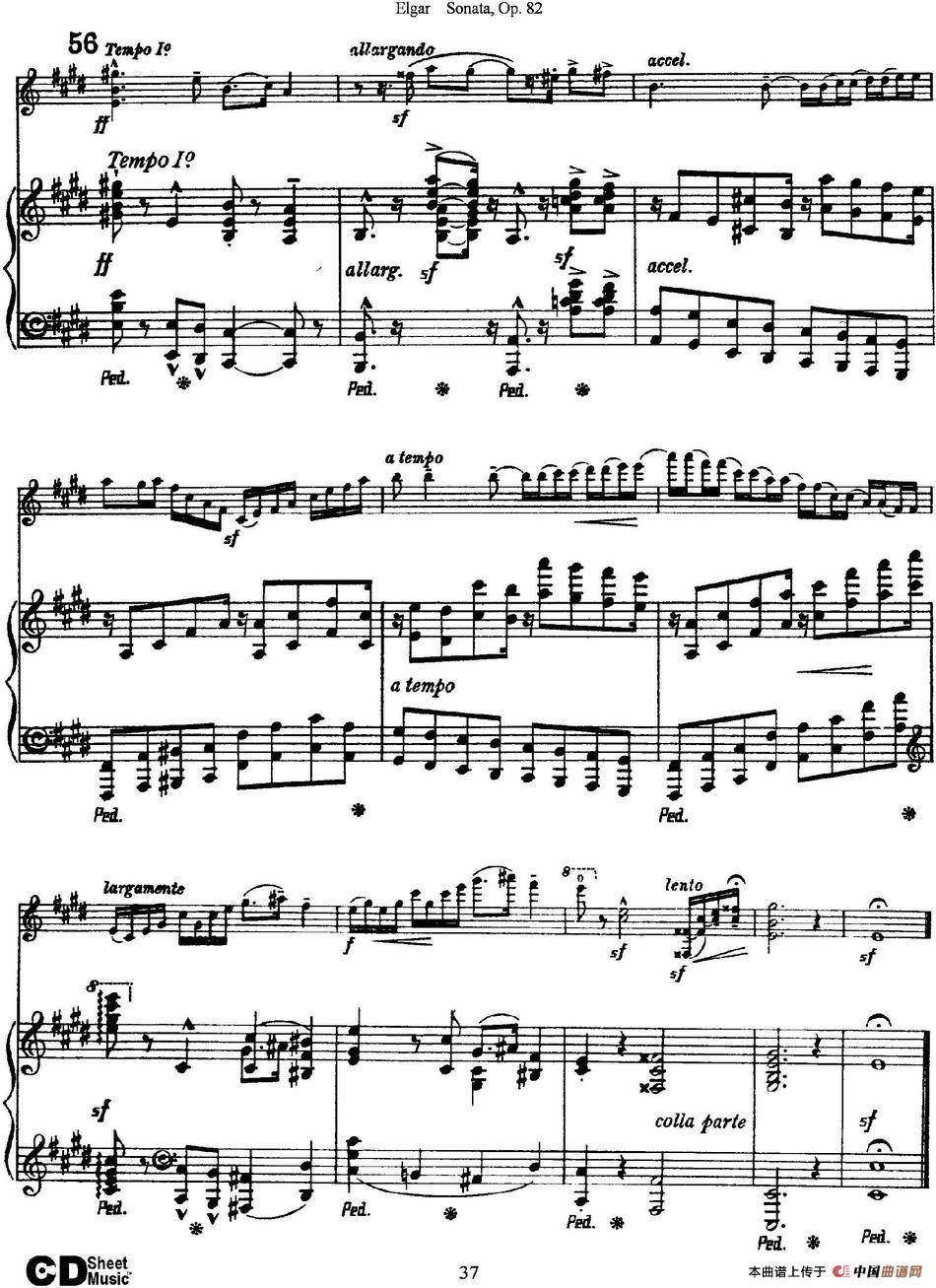 Violin Sonata Op.82（小提琴+钢琴伴奏）