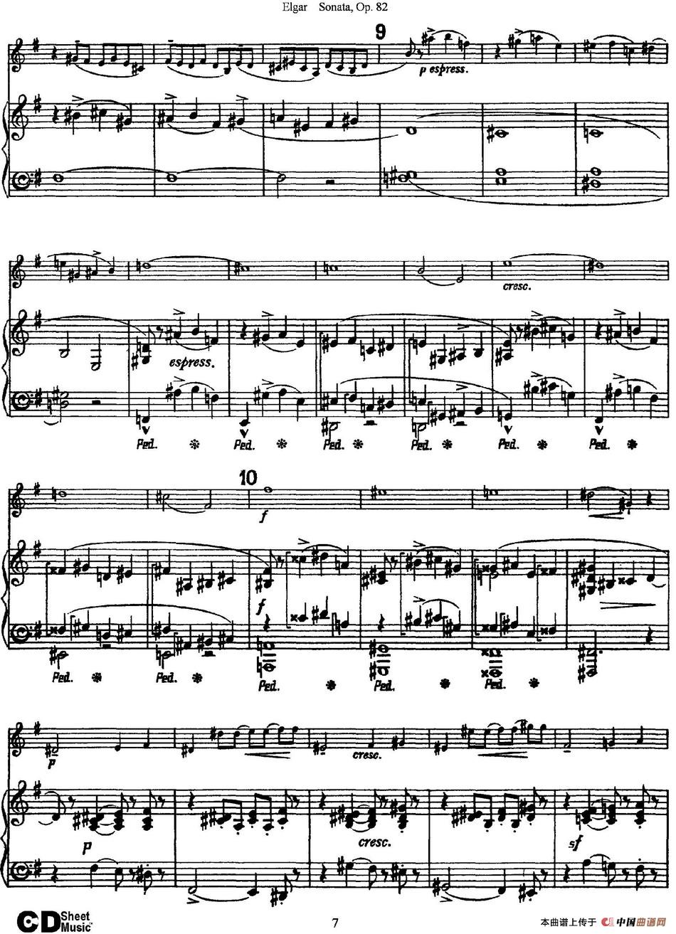 Violin Sonata Op.82（小提琴+钢琴伴奏）