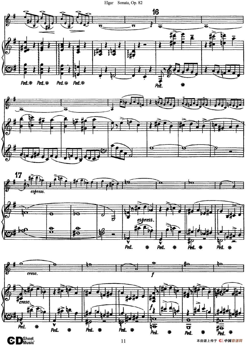 Violin Sonata Op.82（小提琴+钢琴伴奏）