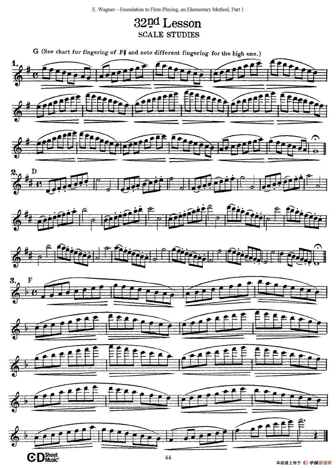 长笛演奏基础教程练习（31—40）