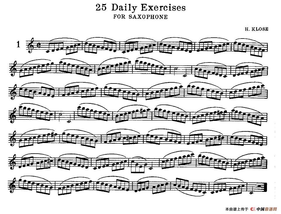 klose - 25首萨克斯练习曲（1）