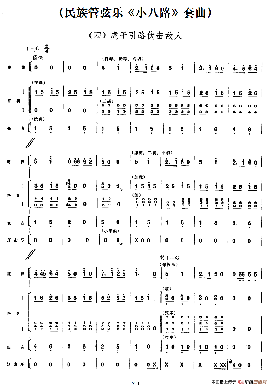 四、虎子引路伏击敌人（民族管弦乐《小八路》