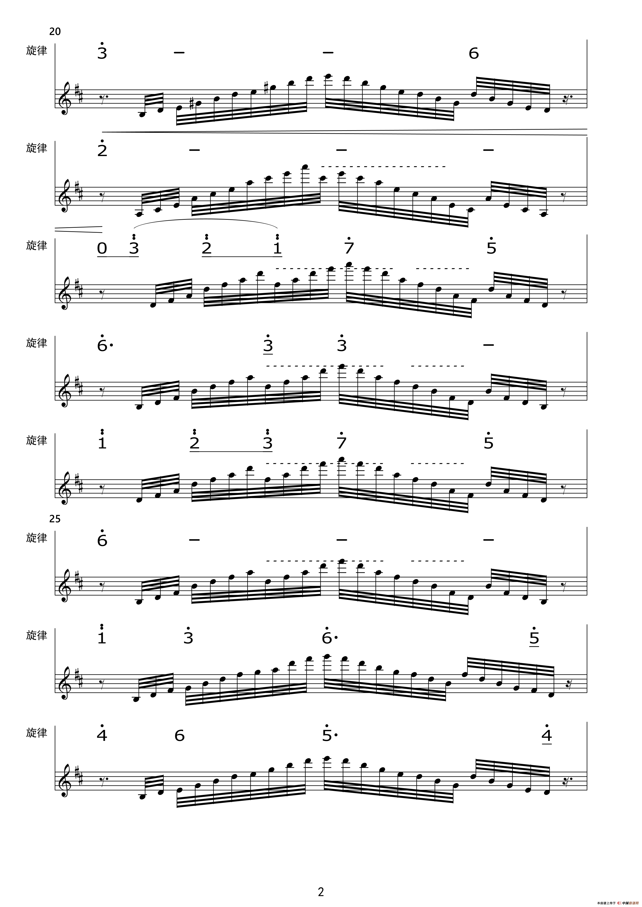 关峡：第一交响曲（简谱节选）