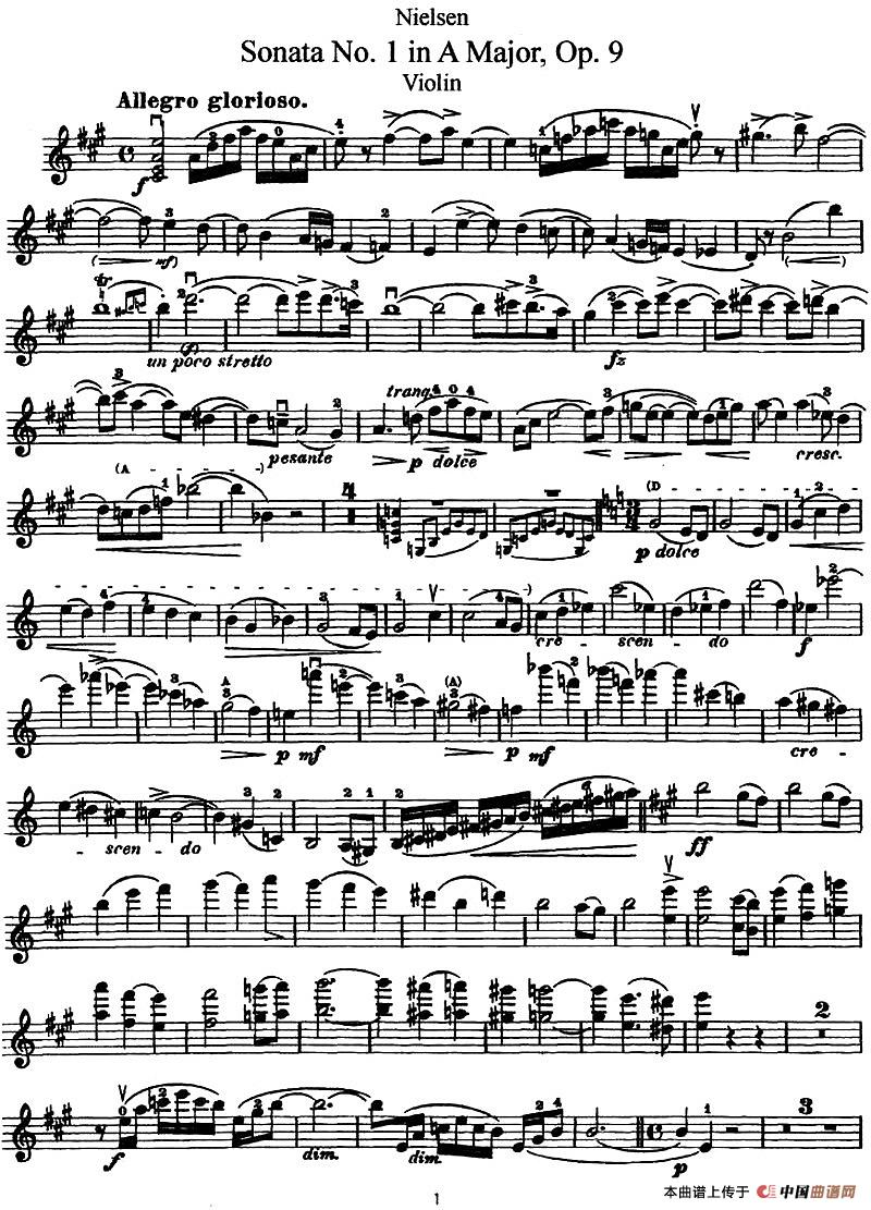 Sonata No.1 in A Major，Op.9（A大调第一奏鸣曲）