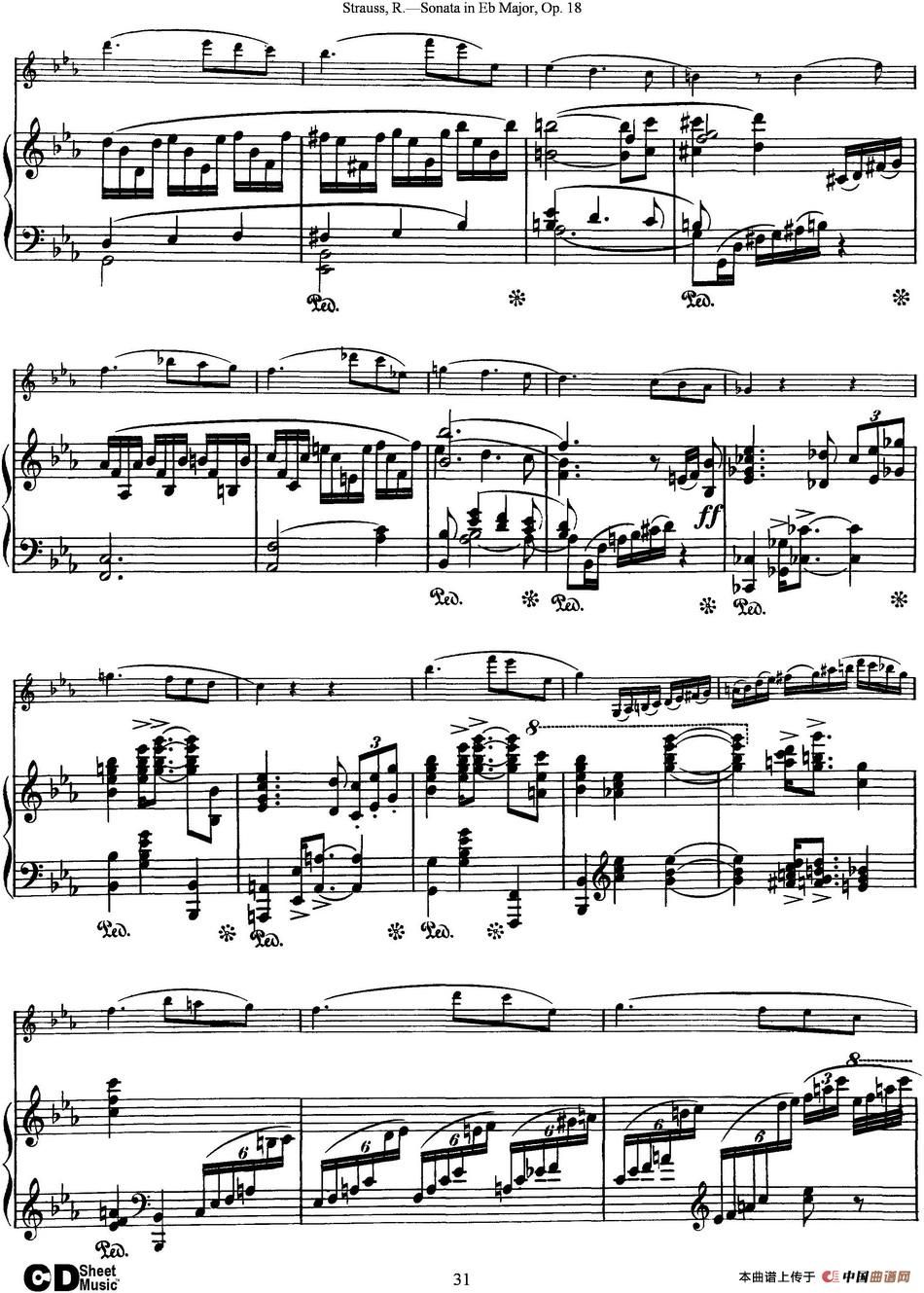 Violin Sonata in Eb Major Op.18（小提琴+钢琴伴奏）
