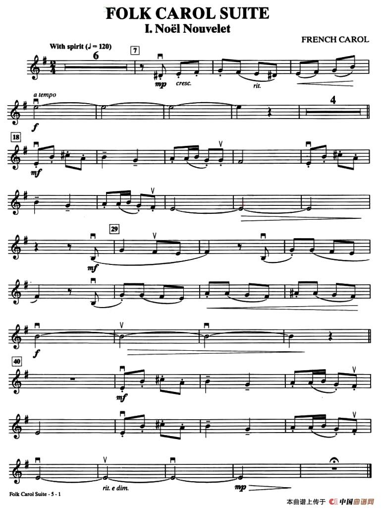 FOLK CAROL SUITE（小提琴分谱）