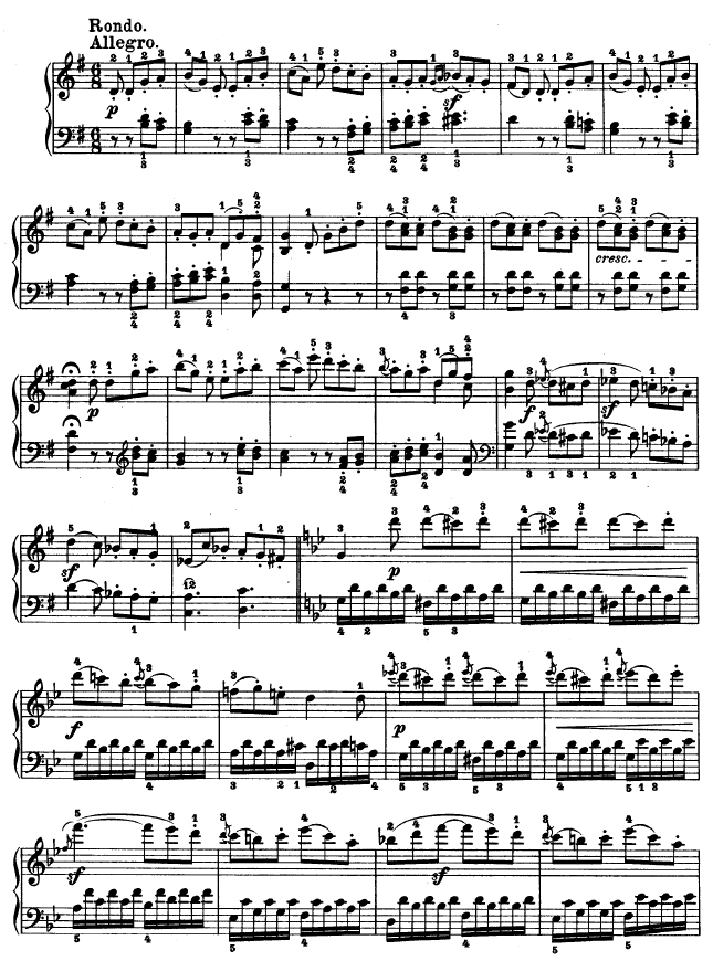 第十九钢琴奏鸣曲-（Op.49 No.1）钢琴谱