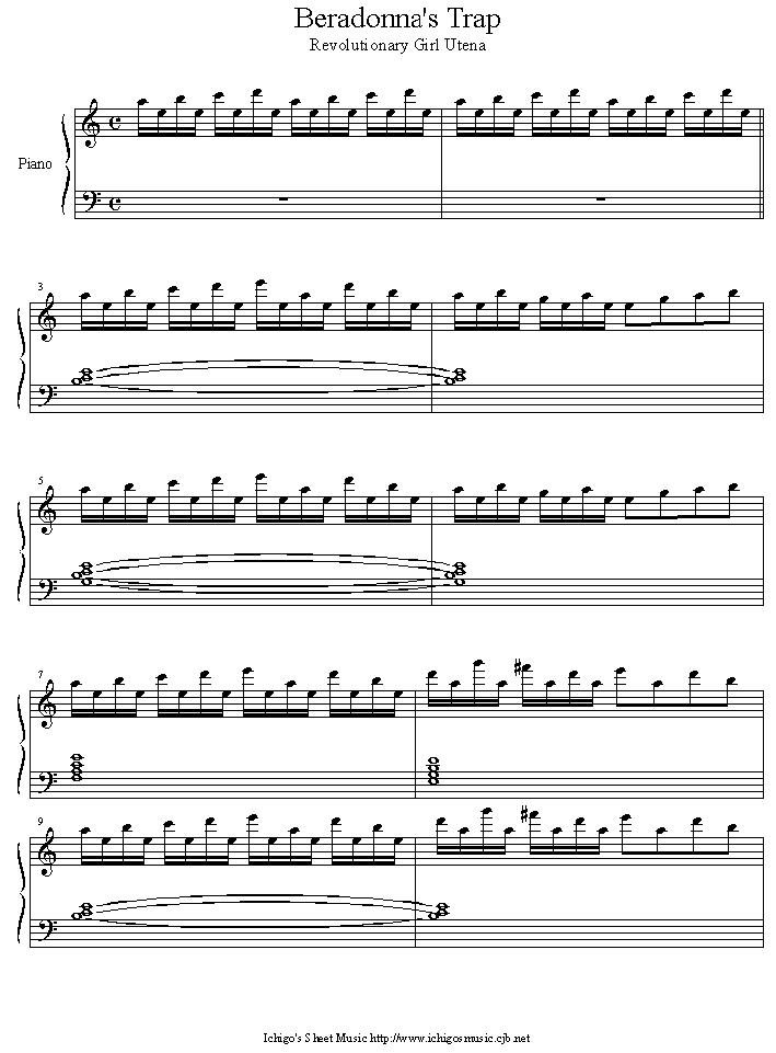 utenaberadonna_s_trap钢琴谱