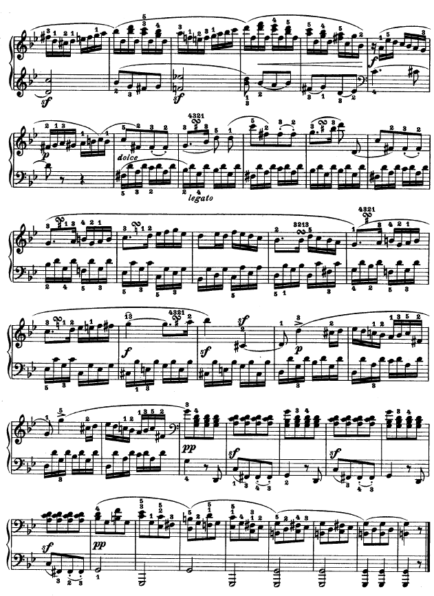 第十九钢琴奏鸣曲-（Op.49 No.1）钢琴谱