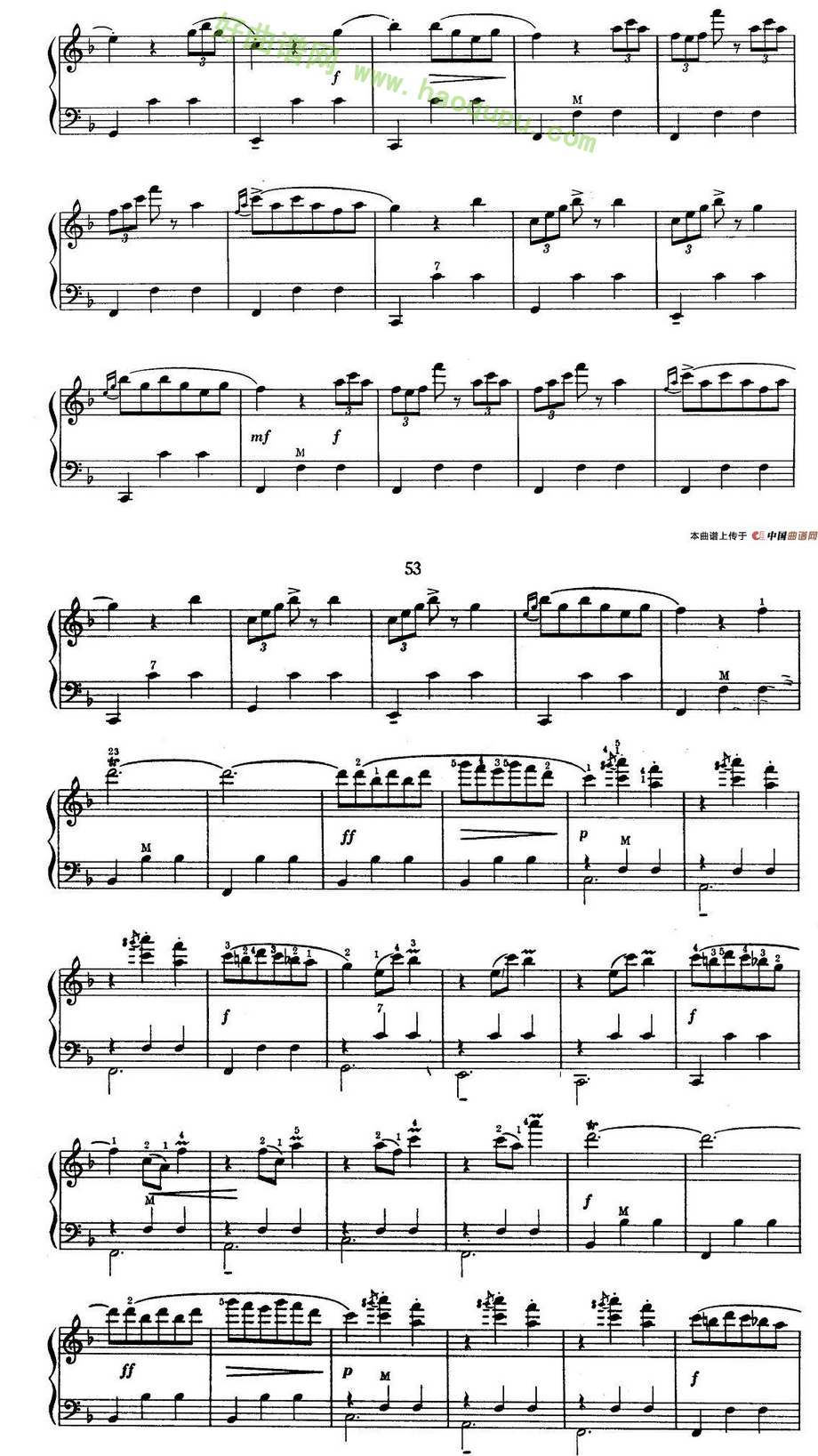 《杜鹃圆舞曲》（乔尼逊作曲版）手风琴曲谱第4张