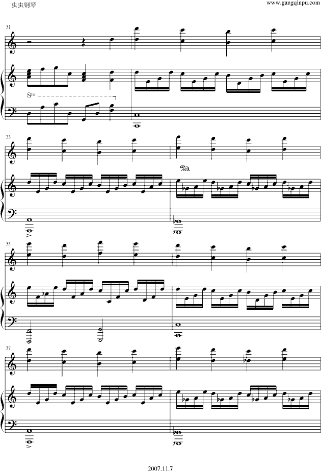 蒲公英的约定-leeyang521版钢琴谱