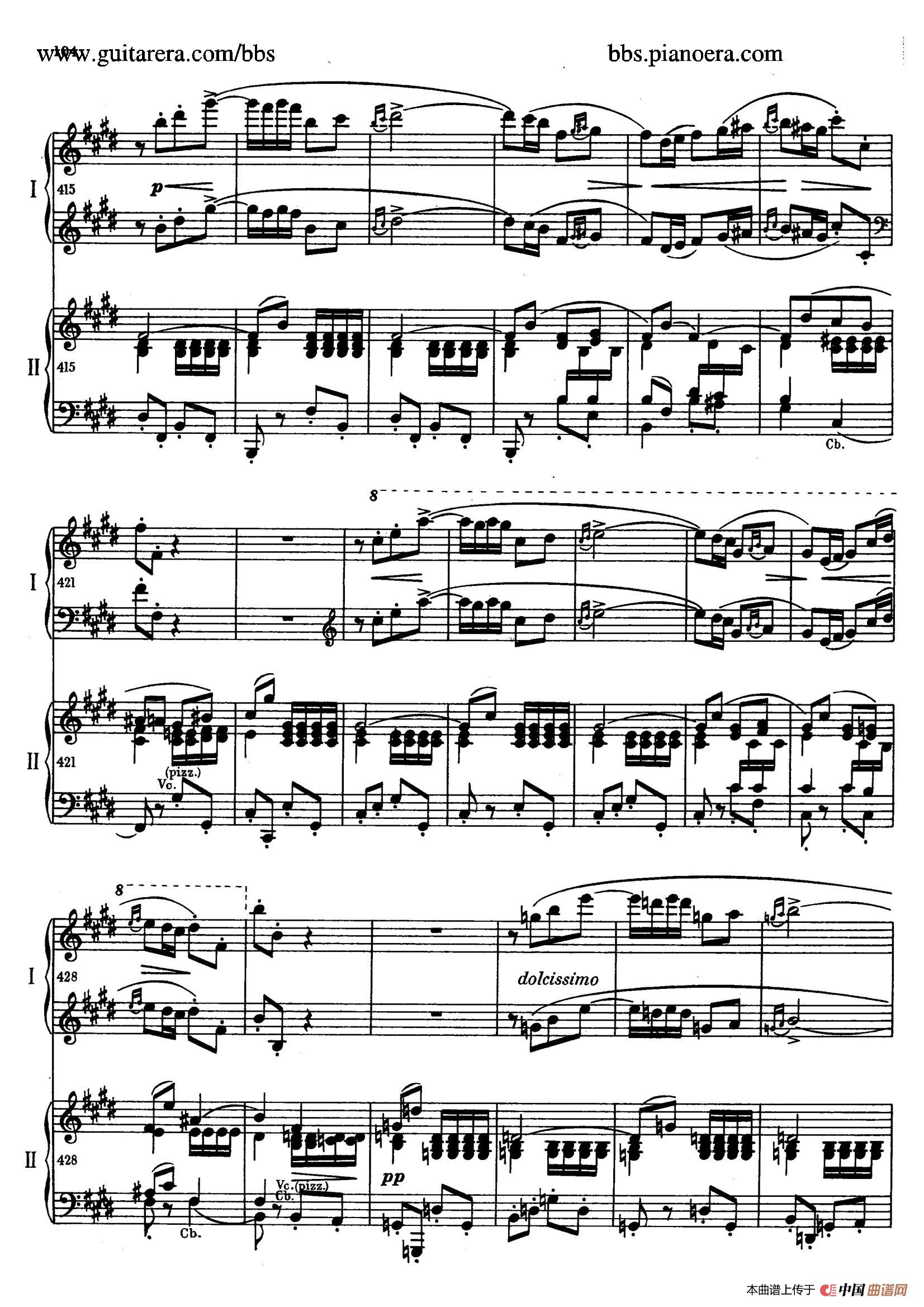 e小调第一钢琴协奏曲 Op.11（双钢琴版·第三乐章