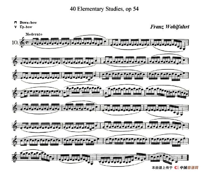 40首小提琴初级技巧练习曲之十