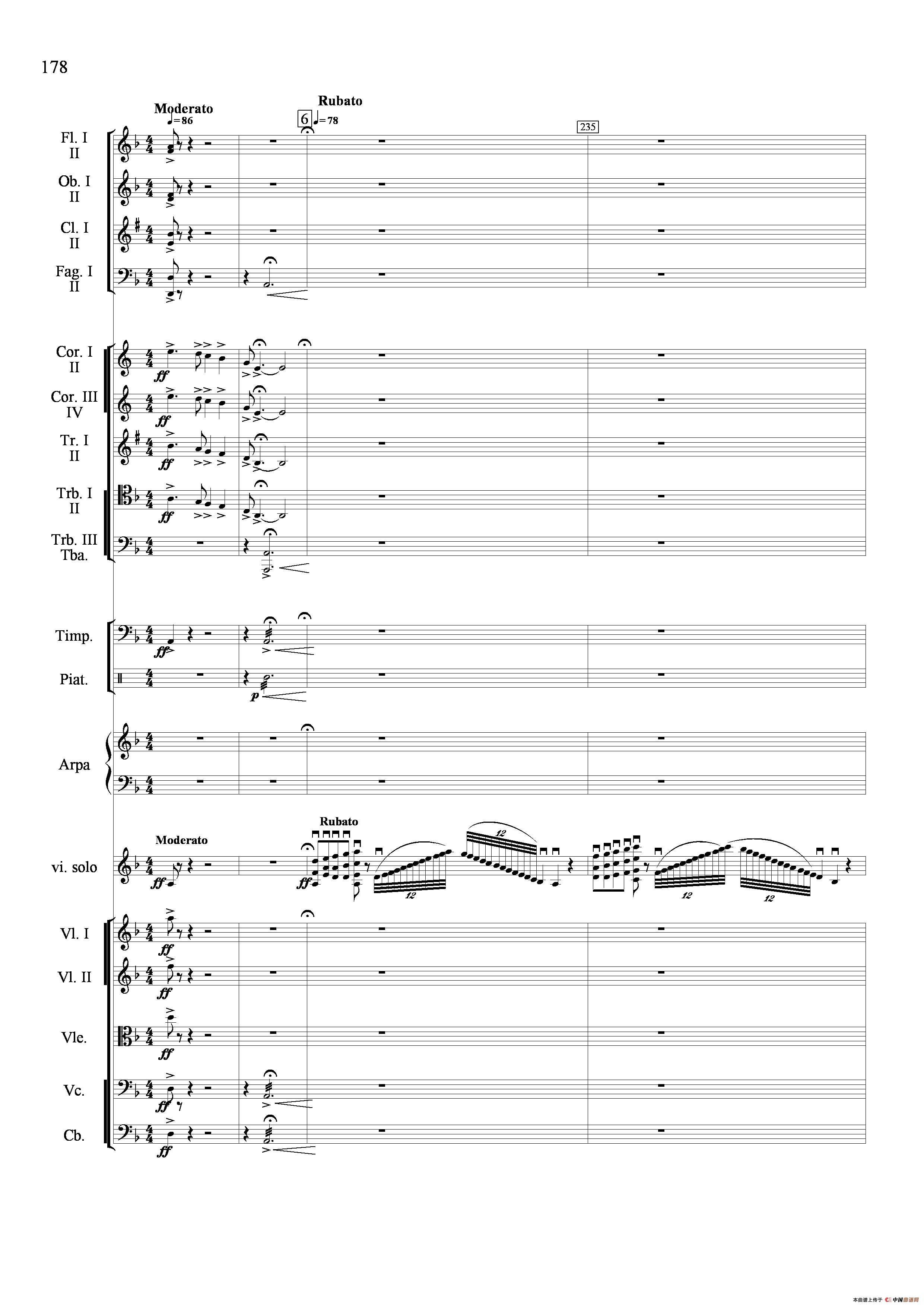 新生（小提琴协奏曲）（总谱）小提琴谱