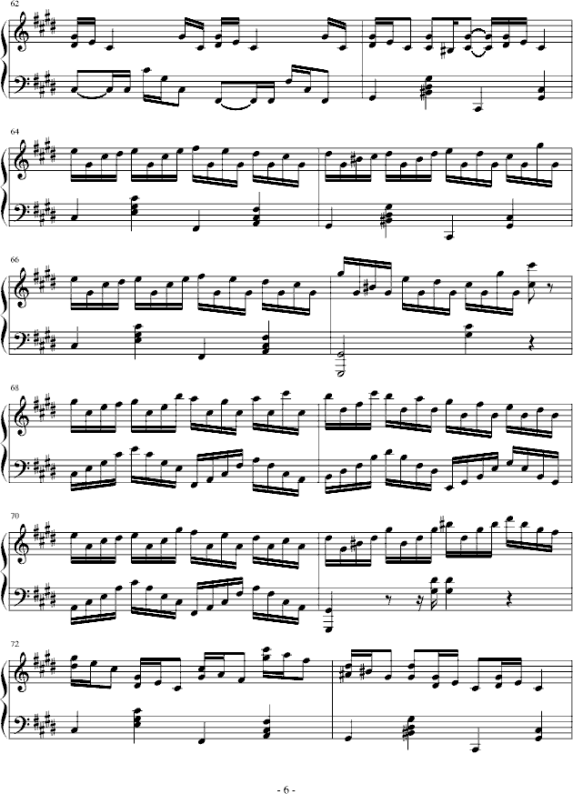 克罗地亚狂想曲-(完整版)钢琴谱