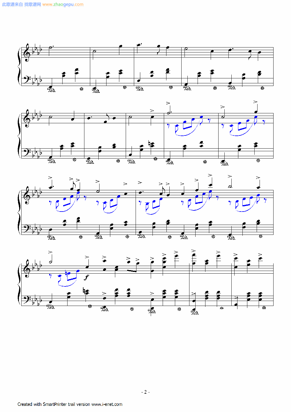 霞光 精灵世纪片尾曲钢琴谱