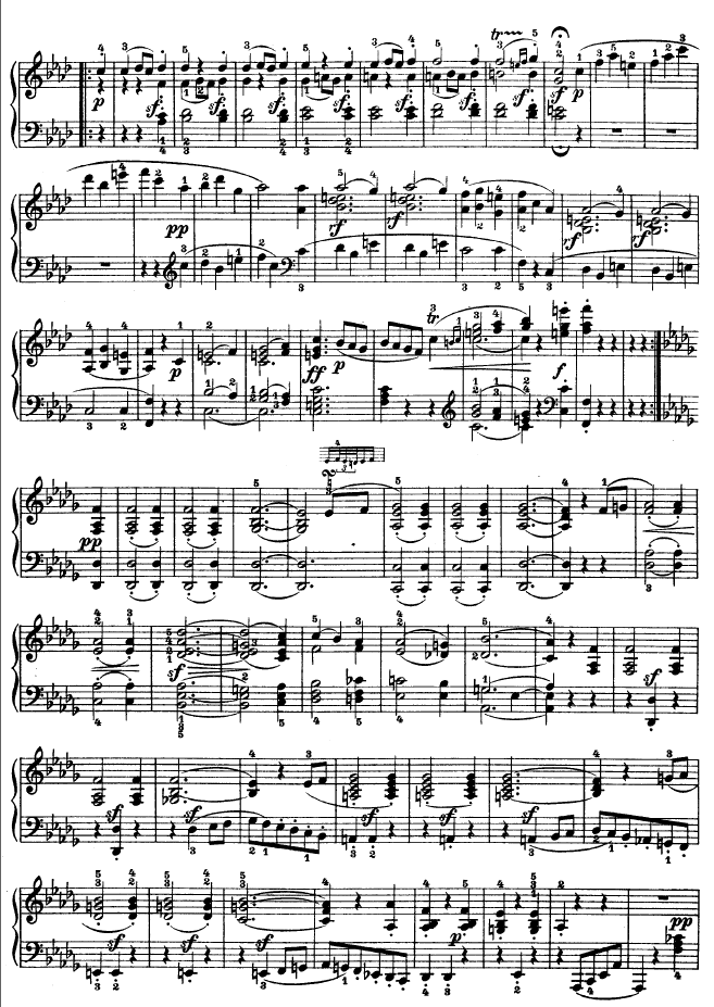 F大调第六钢琴奏鸣曲 - Op.10—2钢琴谱