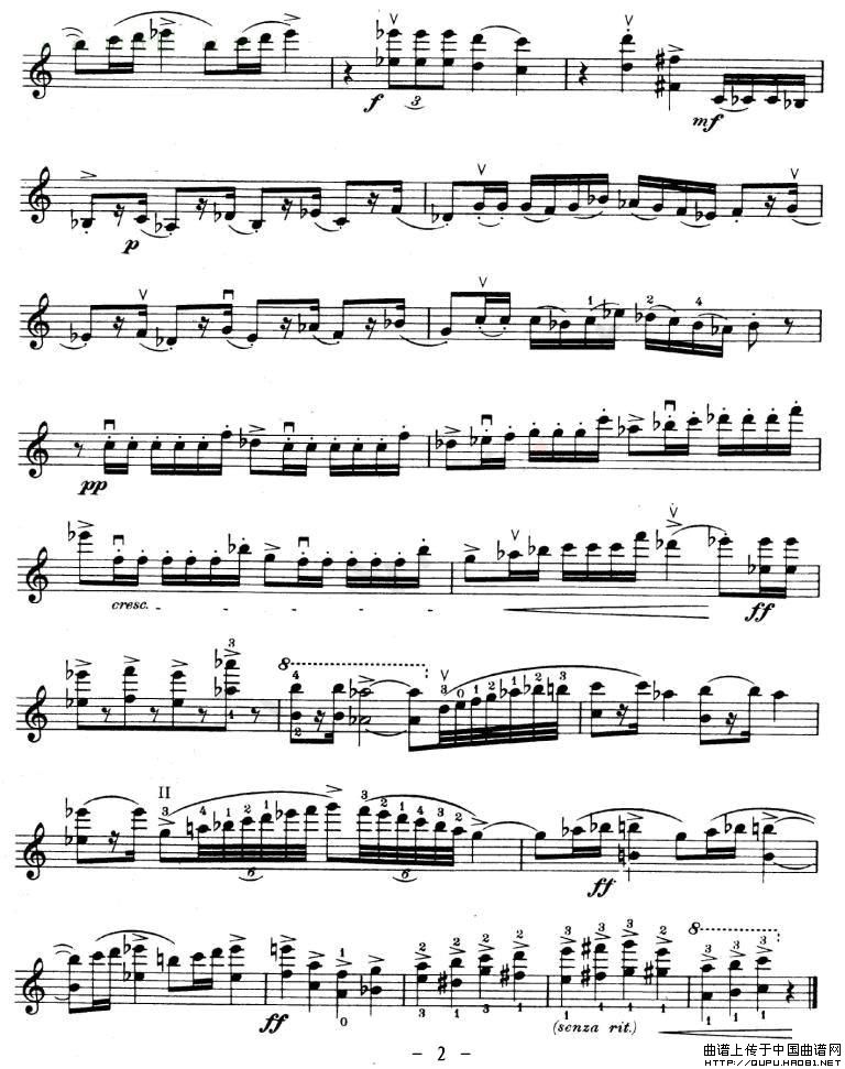 March小提琴谱