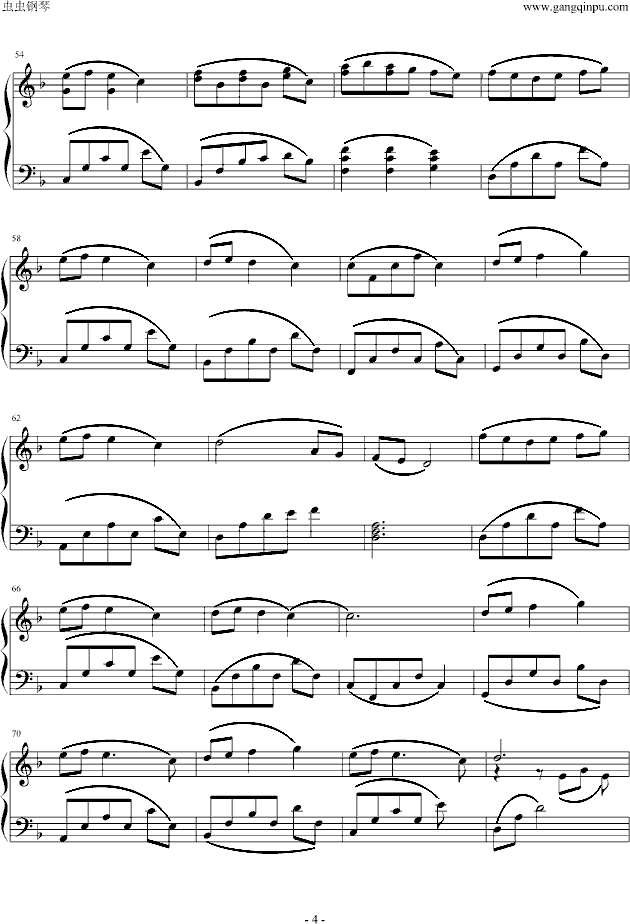潘多拉之心 插曲 蕾西 (简化钢琴版) 钢琴谱