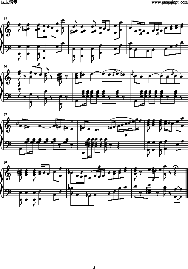 卡门（较完美版）钢琴谱
