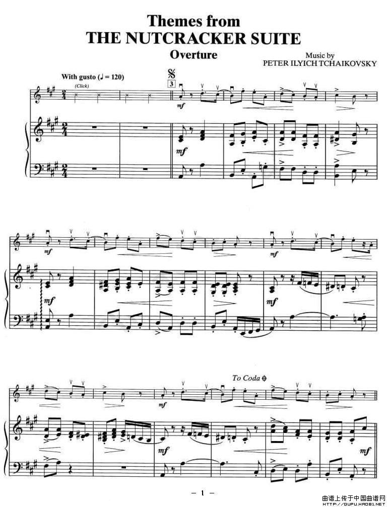 THE NUTCRACKER SUITE 小提琴谱