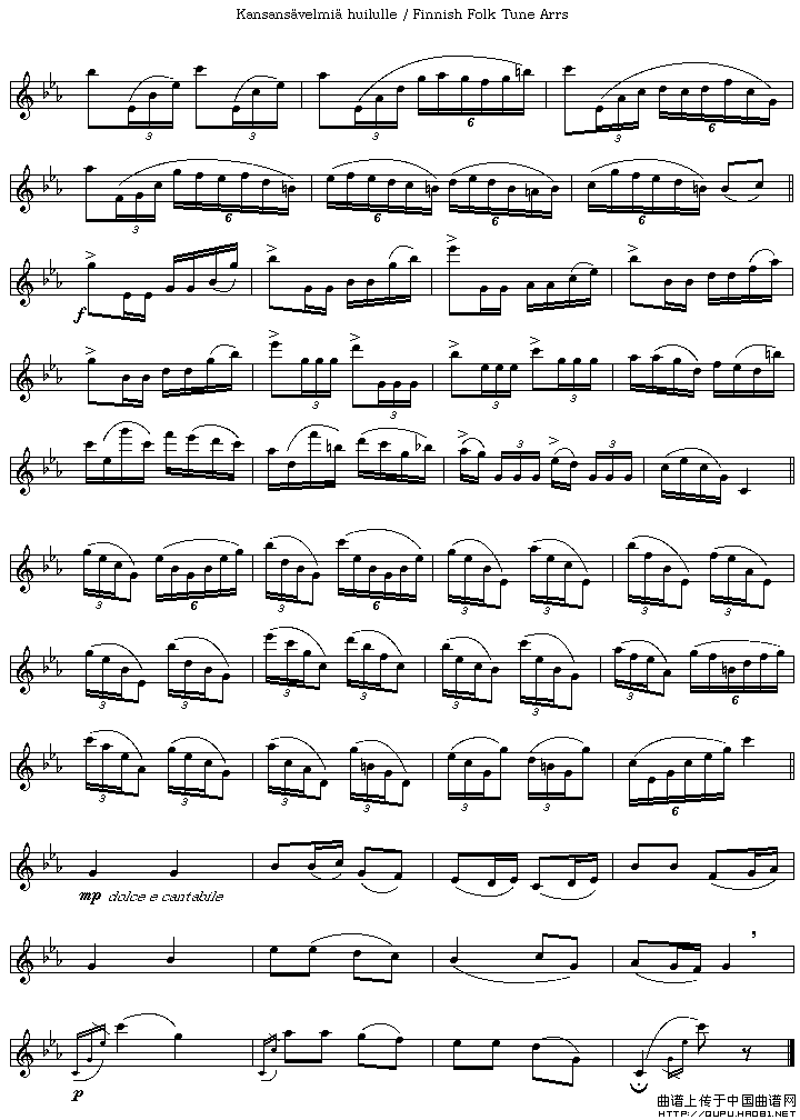 crying flute长笛谱