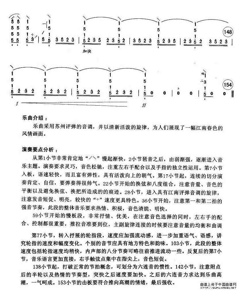 江南三月_琵琶谱