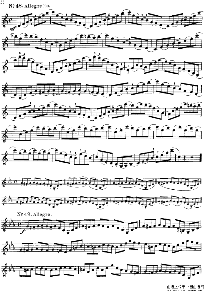 沃尔法特60首练习曲 Op.45（第31-40页）小提琴谱