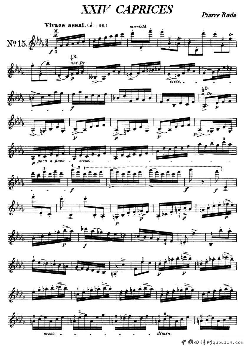 24首小提琴练习曲之15