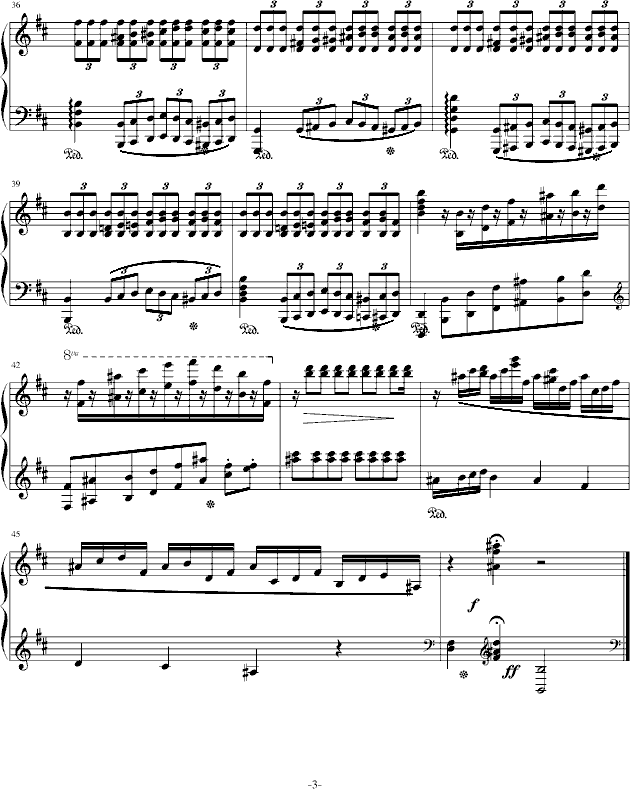 b小调奏鸣曲——节选钢琴谱