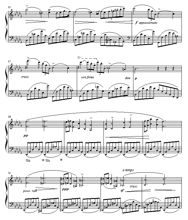 降b小调夜曲钢琴谱