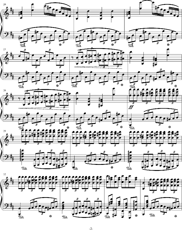 b小调奏鸣曲——节选钢琴谱