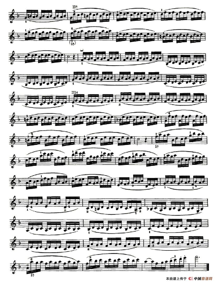 42首练习曲或隨想曲之九小提琴谱