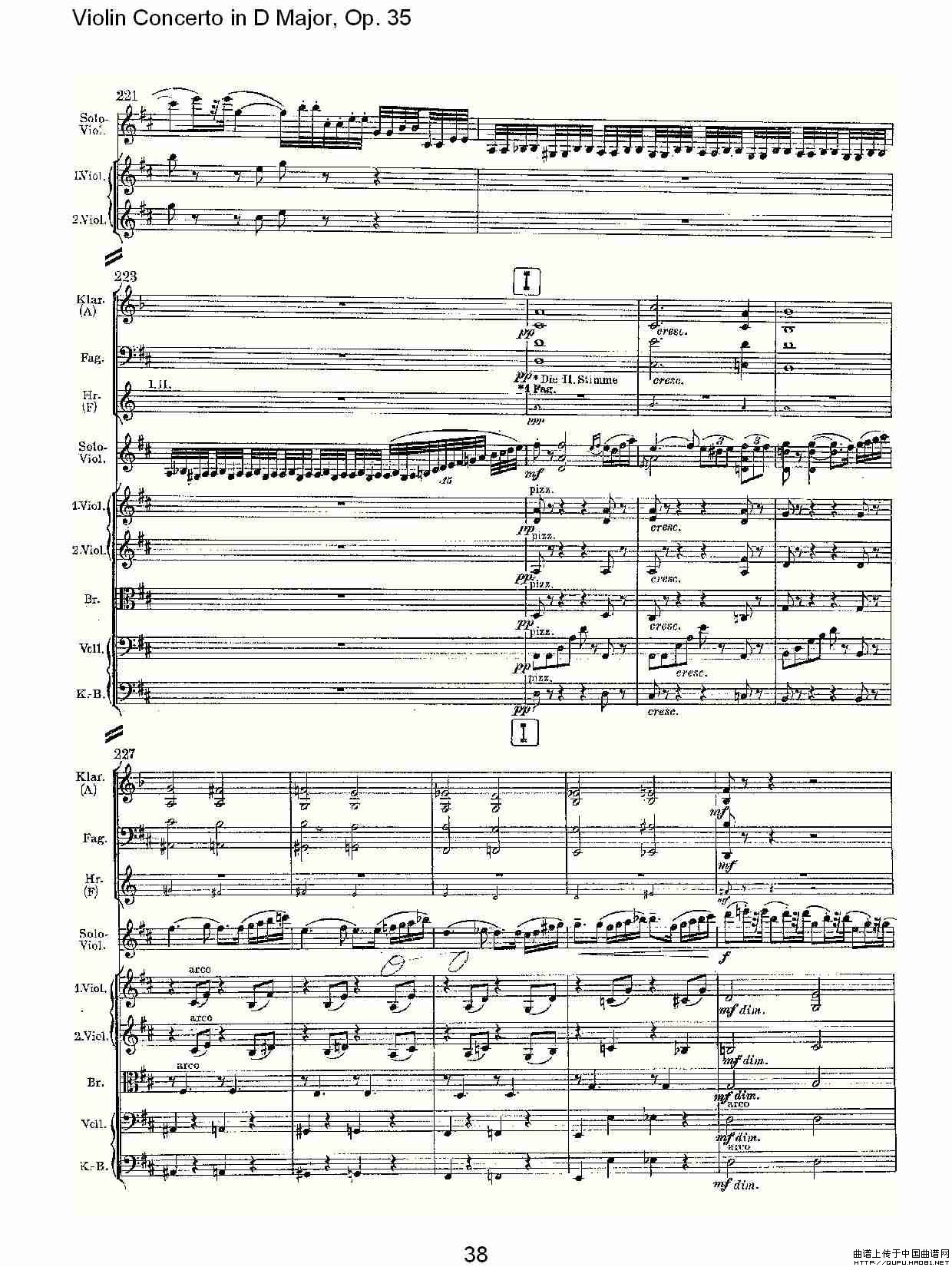 D大调小提琴协奏曲, Op.35第一乐章（二）