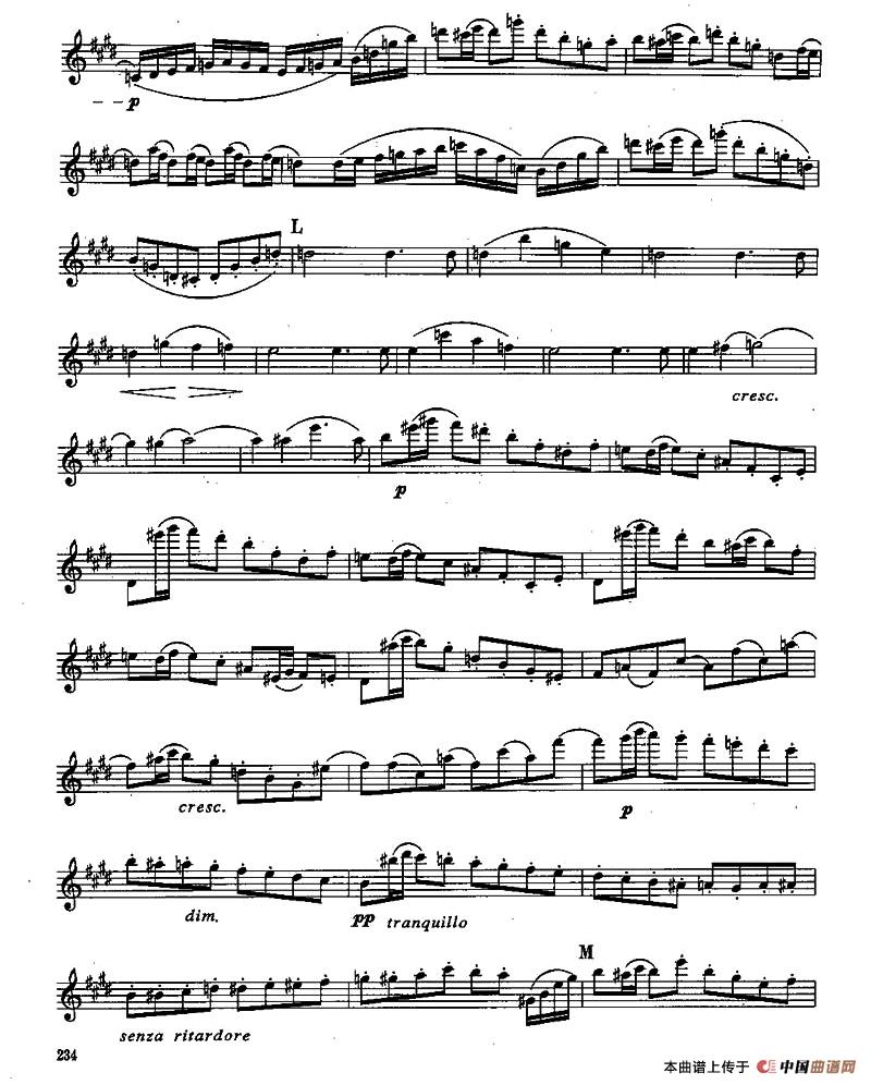 长笛九级考级曲谱（第四部分—4）长笛谱