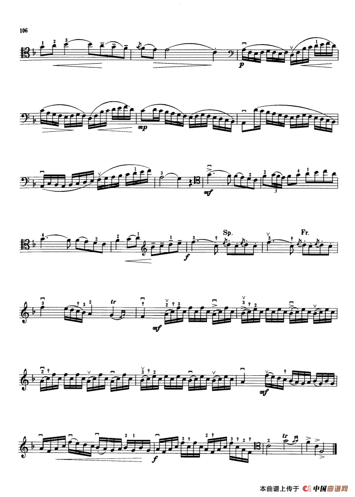 瓦蒂尼F大调奏鸣曲 （大提琴）小提琴谱