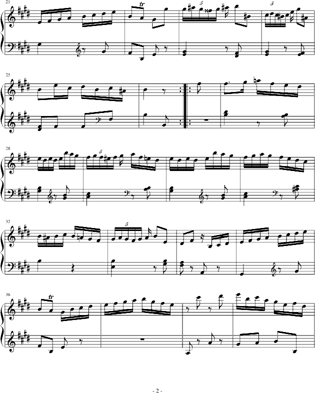 海顿钢琴奏鸣曲34-（终乐章）钢琴谱